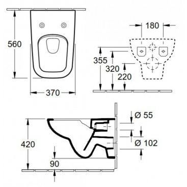 Унитаз подвесной Villeroy&Boch Joyce 5607R001