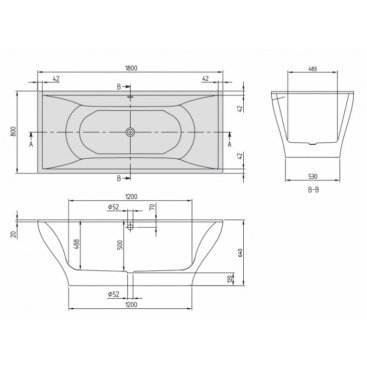 Ванна отдельностоящая Villeroy&Boch La Belle 180x80