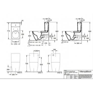 Унитаз-компакт Villeroy&Boch Legato 5634R001