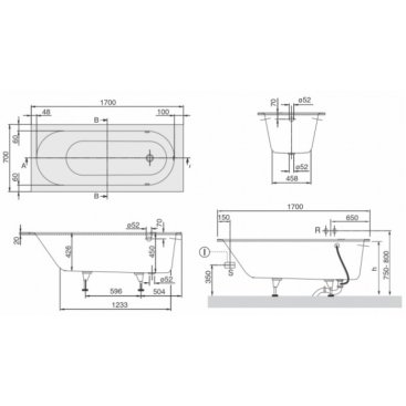 Ванна Villeroy&Boch Oberon 170x70