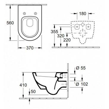 Унитаз подвесной Villeroy&Boch Subway 2.0 56001001