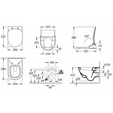 Унитаз подвесной Villeroy&Boch Subway 2.0 560050R1