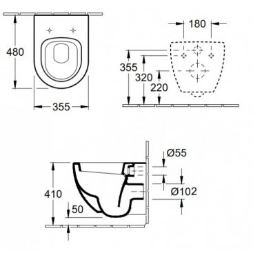 Унитаз подвесной Villeroy&Boch Subway 660410R1P