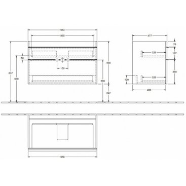 Мебель для ванной Villeroy&Boch Venticello 100