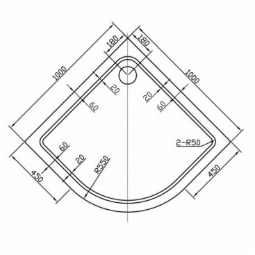 Поддон акриловый Vincea VST-2AQ 100x100