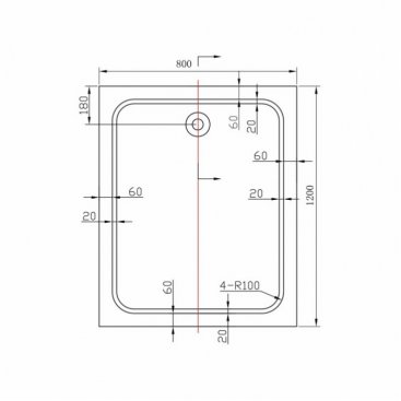 Поддон акриловый Vincea VST-2AR 120x80