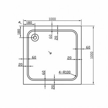 Поддон акриловый Vincea VST-2AS 100x100