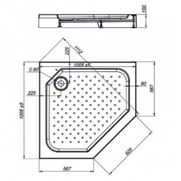 Душевой поддон Vincea VST-3AP 100x100