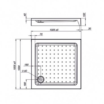 Душевой поддон Vincea VST-3AS 100x100