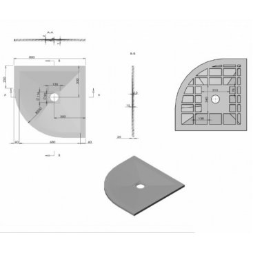 Поддон из искусственного камня Vincea VST-4SQ 80x80