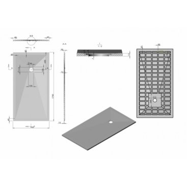 Поддон из искусственного камня Vincea VST-4SR 170x90