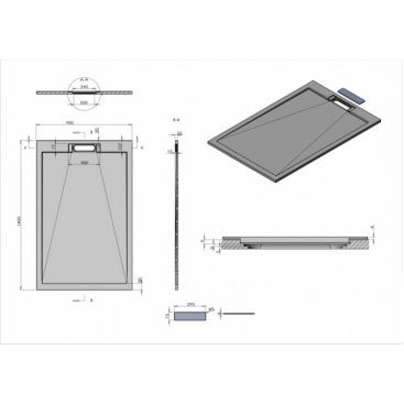 Поддон из искусственного камня Vincea VST-4SRL 140x90