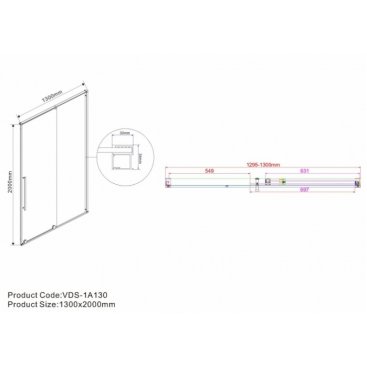 Душевая дверь Vincea Arno VPS-1A 130 см