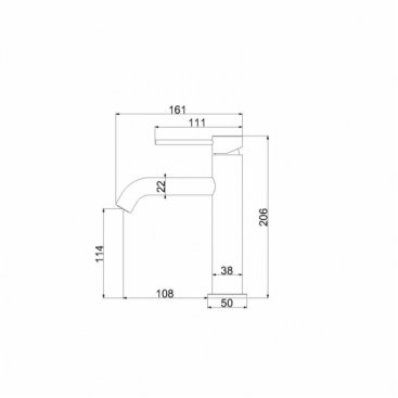 Смеситель для раковины Vincea City VBF-2C1MB