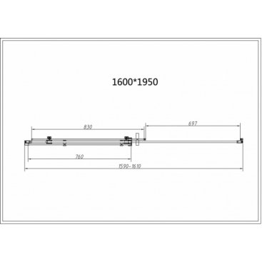 Душевая дверь Vincea Como-N VDS-4CN 160 см Black