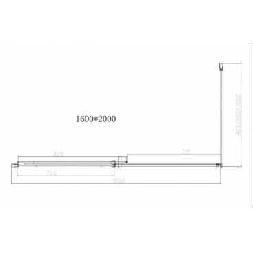 Душевой уголок Vincea Dice VSR-4D 160x80