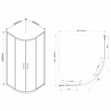 Душевой уголок Vincea Garda VSQ-1G 120x90 шиншилла