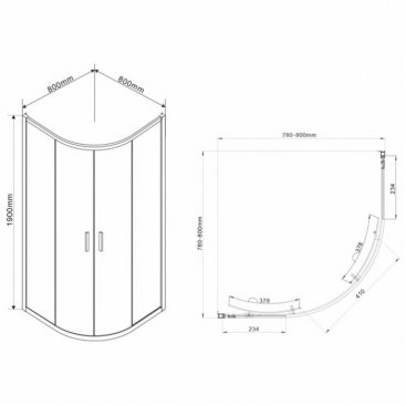 Душевой уголок Vincea Garda VSQ-1G 80x80 шиншилла