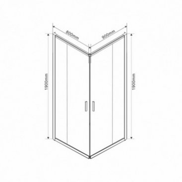 Душевой уголок Vincea Garda VSS-1G 90x80 тонированный Black