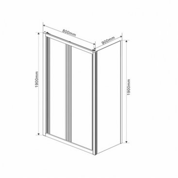 Душевой уголок Vincea Garda VSR-1GB 80x90 шиншилла