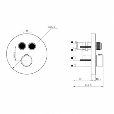 Душевая система Vincea Inspire VSFW-3I22MT5MB