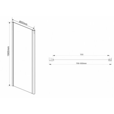 Душевой уголок Vincea Intra VSR-1I 80/90x80 прозрачный