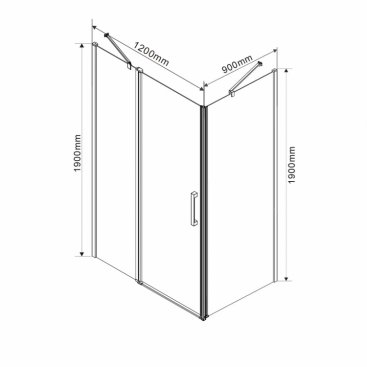 Душевой уголок Vincea Orta VSR-1O 120x90 прозрачный