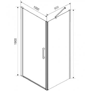 Душевой уголок Vincea Orta VSR-1O 100x90 прозрачный