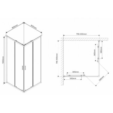 Душевой уголок Vincea Scala VSS-2SC 80x80