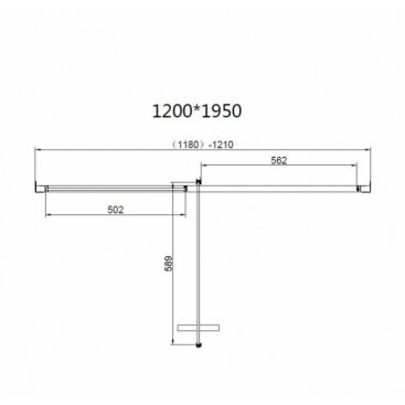 Душевой уголок Vincea Slim 8mm VSR-4SLP 120x90 черный