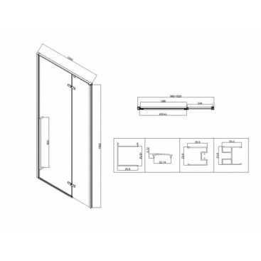 Душевой уголок Vincea Slim-N VSR-5SN 100x90 см хром