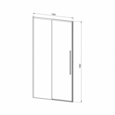 Душевая дверь Vincea Slim-N VDS-4SN 140 см Black тонированная