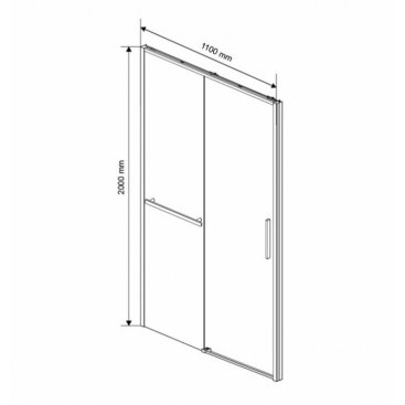Душевая дверь Vincea Slim Soft VDS-1SS 110 см вороненая сталь
