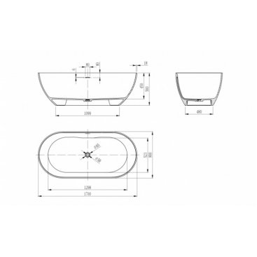 Ванна Vincea Solid Surface VBT-4S04MW