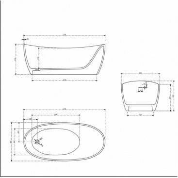 Ванна Vincea Solid Surface VBT-6S03MW