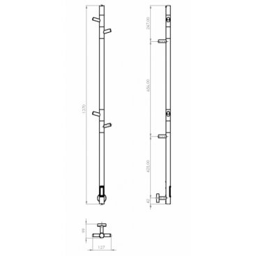 Полотенцесушитель электрический Vincea VTD-1DB1E