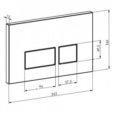 Комплект Tece Now 9400412 + Vitra Sento 7748B003-0075 + Ewrika 0041 хром глянцевый