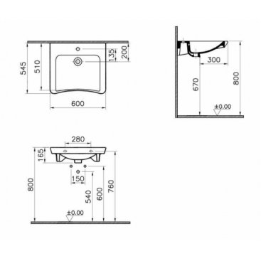 Раковина Vitra Conforma 5289B003-0001