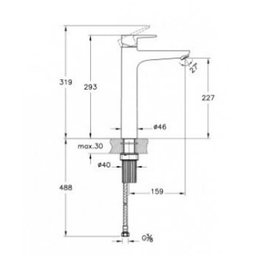 Смеситель для раковины Vitra Flow Soft A4301036EXP