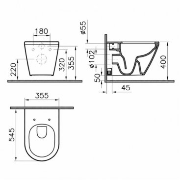 Унитаз подвесной Vitra Integra Round 7041B003-0075 белый