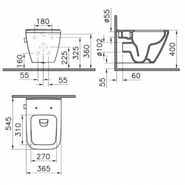 Унитаз подвесной Vitra Integra Square 7082B003-7209 белый