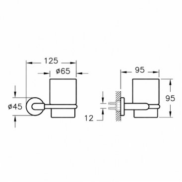 Стакан для зубных щеток Vitra Minimax S A44780