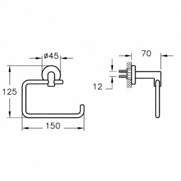 Держатель туалетной бумаги Vitra Minimax S A44796