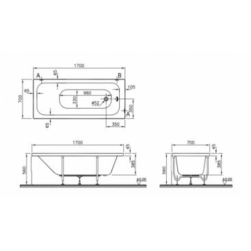 Ванна Vitra Optimum Neo 170x70