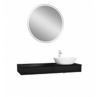 Мебель для ванной Vitra Origin 120 правая черный дуб