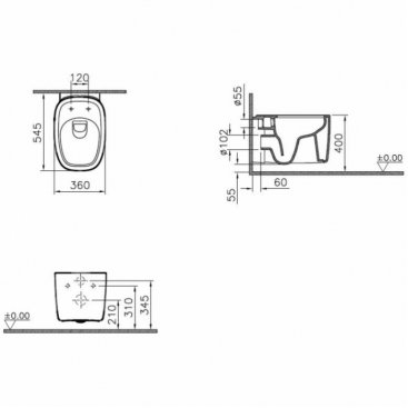 Унитаз Vitra Plural 7830B401-0075