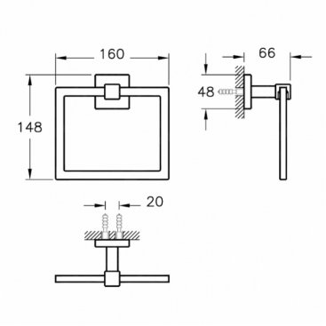 Полотенцедержатель Vitra Q-Line A44994