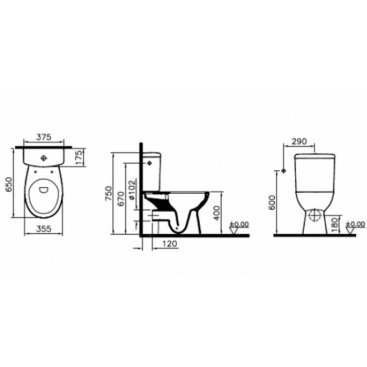 Унитаз Vitra S10 SmoothFlush 9864B003-7201