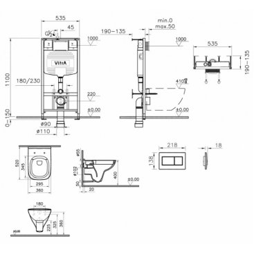 Комплект Vitra S20 9004B003-7207