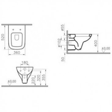 Унитаз Vitra S20 5507B003-0101